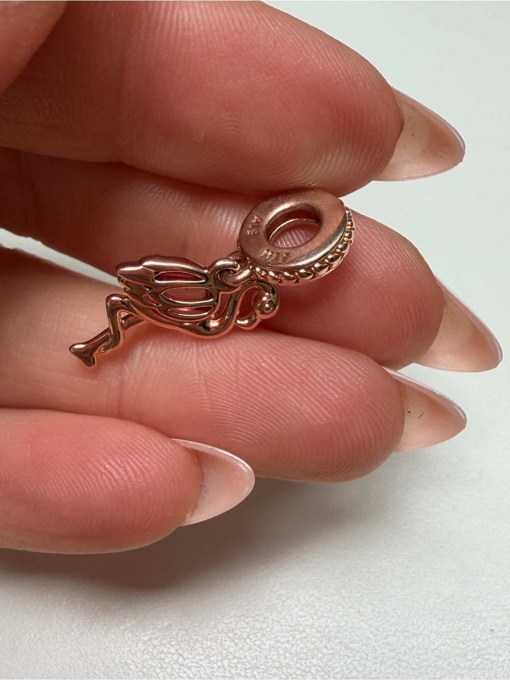 Pandora Rose Gold Flamingo Charm with Pink Crystal Accent - Picture 2 of 5